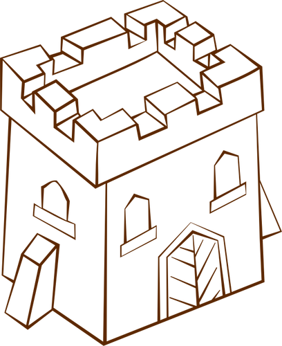 Vetor arte de clipe de papel jogar ícone mapa do jogo para um quadrado de torre