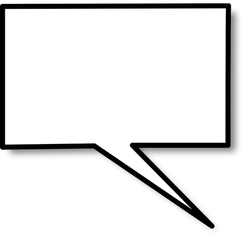 Immagine vettoriale giusta di discorso callout rettangolo