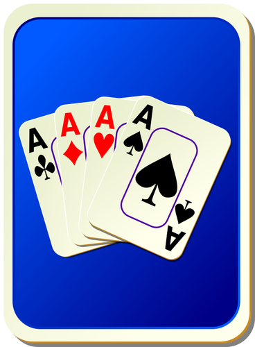 Illustration vectorielle dos bleu carte à jouer
