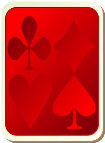 Playing card back red vector image