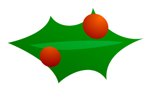 Christmas leaf decoration vector