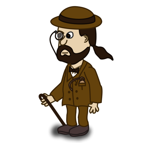 Gentleman comic character vector image