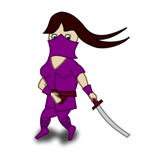 Immagine vettoriale personaggio comico di Ninja