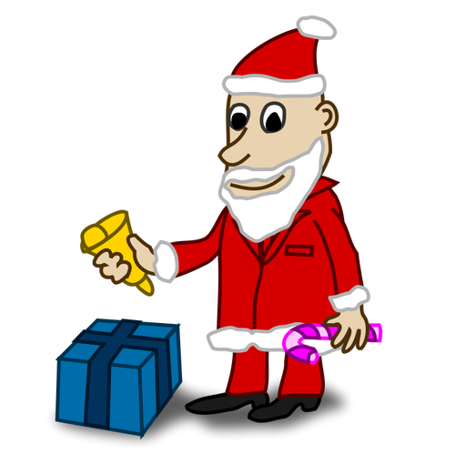 Immagine vettoriale personaggio comico di Santa