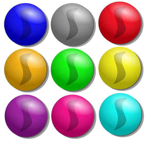 Immagine vettoriale del set di cerchi colorati