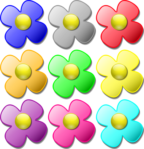ビー玉ゲーム - 花ベクトル