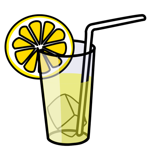 Disegno di limonata in vetro vettoriale