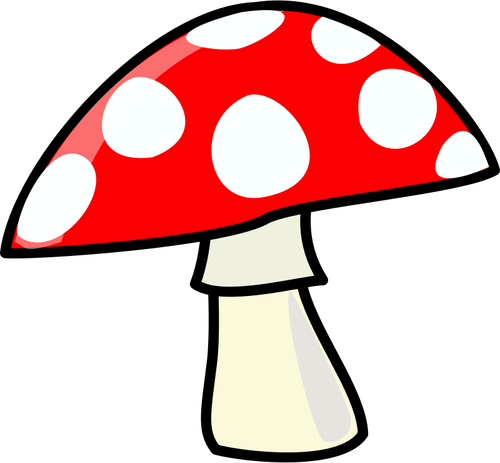 Vektorbild av ojämn röd svamp ikon