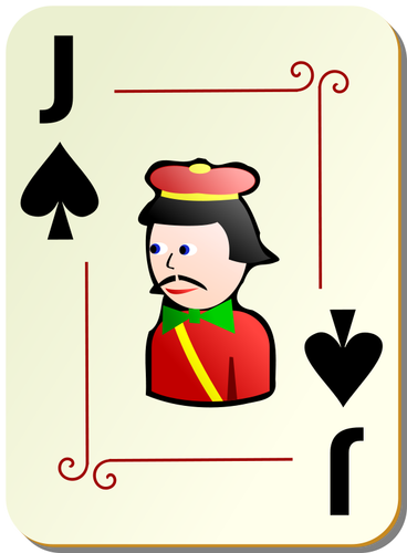 Jack di illustrazione vettoriale di picche carta da gioco