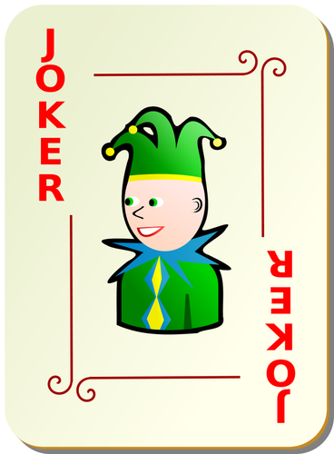 Red Joker hrací karta vektorový obrázek