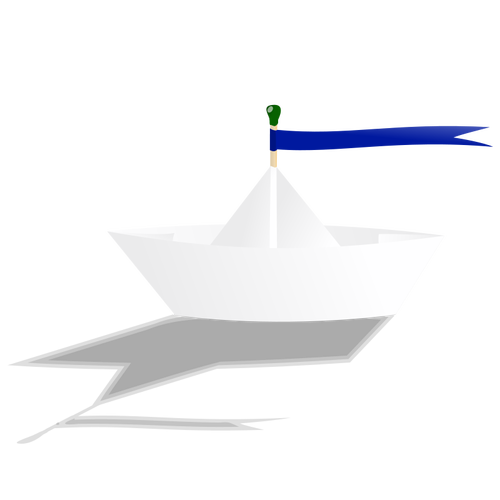 Wektor łódź papier rysunek