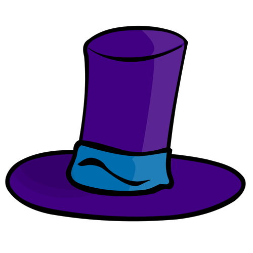 紫色帽子矢量图像