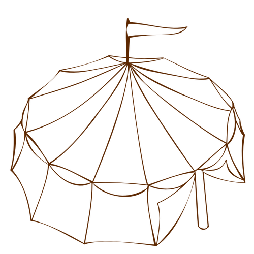 Sirkustelt RPG kart symbol vektor image