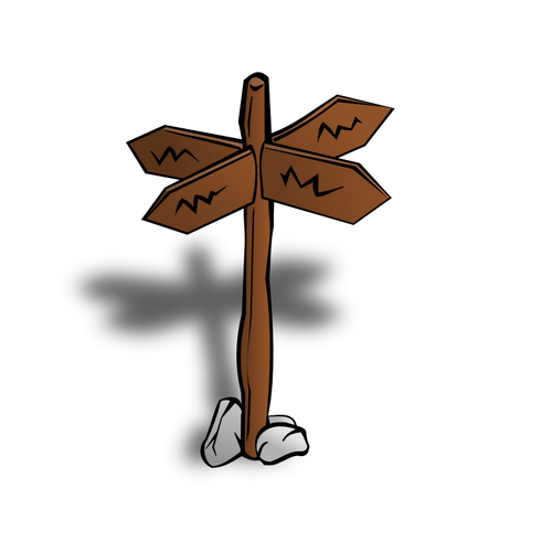 Crossroads tegn vektor image
