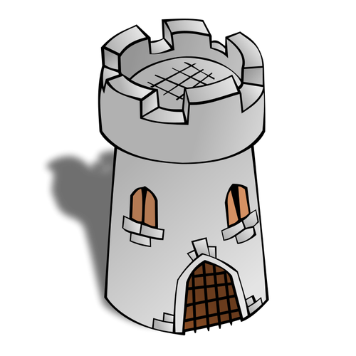 סמל וקטור מפה של מגדל עגול