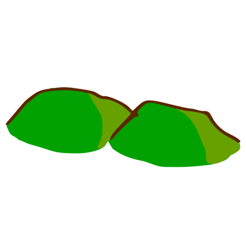 Grønne åsene kart element vector illustrasjon