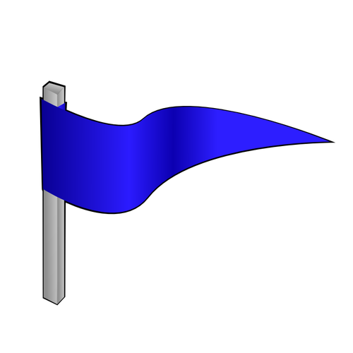 Jednoduché vlajka na pólu vektoru