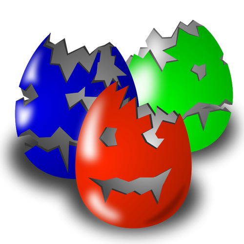 Страшно пасхальные яйца векторное изображение