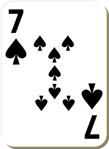 Семь треф игральные карты векторные иллюстрации