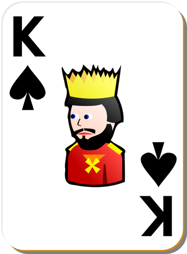 מלך עלה קלף משחק ציור וקטורי