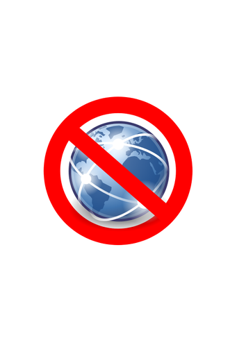 Geen globale Internet Vector Icon