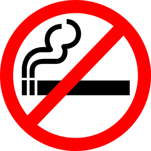 توضيح متجه لعلامة عدم التدخين القياسية