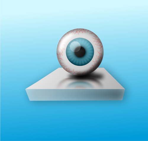 העין הכחולה על דוכן העדים בתמונה וקטורית