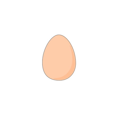 Gambar vektor telur dengan perbatasan hitam