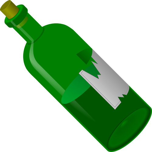 Gröna flaskan vektor ClipArt