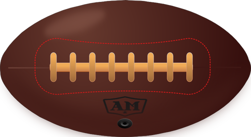 Vintage amerikansk fotboll boll vektor illustration