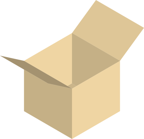 黄色の包装ボックス ワイド オープンのベクトル画像