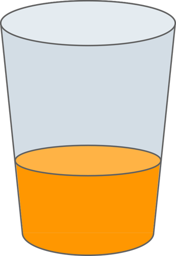 ジュースのガラスのベクトル描画