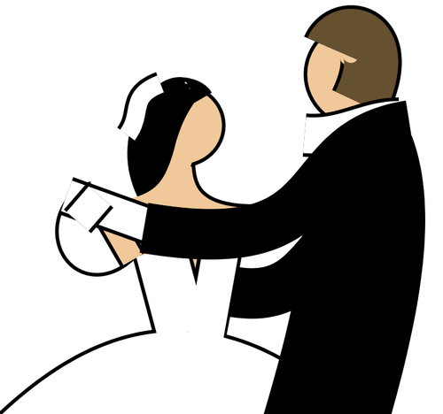 Image vectorielle danse de couple