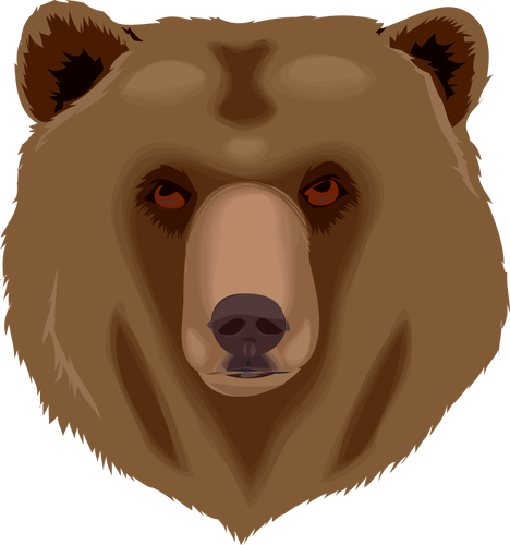 Cap de urs grizzly vectoriale miniaturi