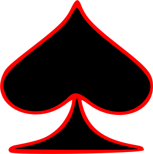 矢量图形的概述的黑桃玩纸牌符号