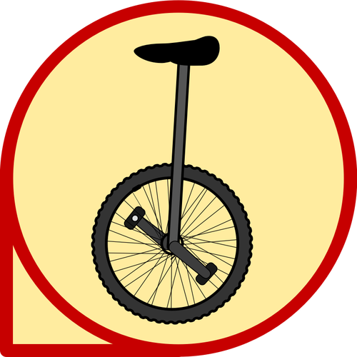 Disegno vettoriale di monociclo icona