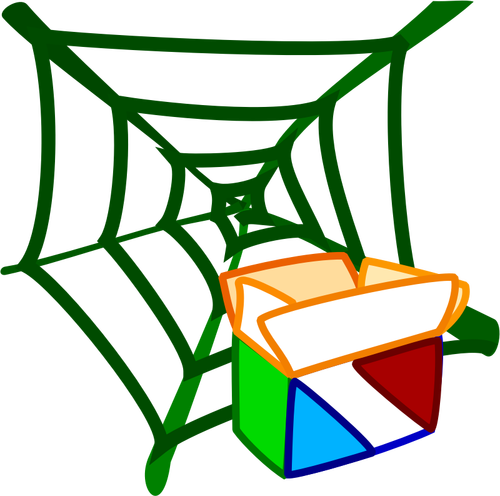 Pakket netwerk kleur vector illustraties