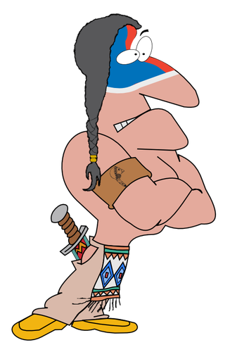 Indian cartoon character vector illustration