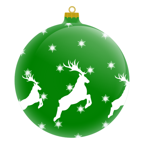 緑のクリスマス飾りベクトル画像