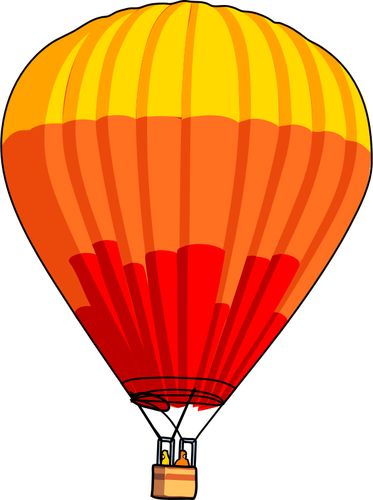 Grafika wektorowa z balon czerwony i pomarańczowy