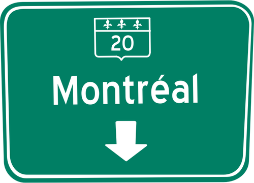 Montreal jalur lalu lintas tanda
