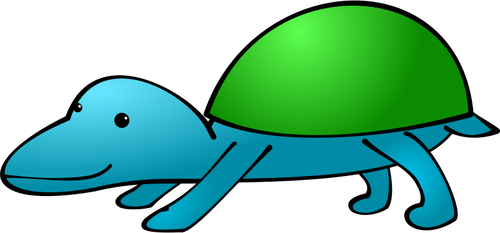 Kreslený zvíře s shell vektorový obrázek