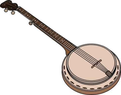 Vector image of banjo chordophone