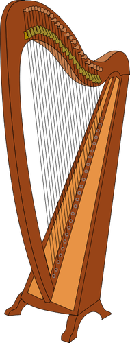 Ilustração vetorial de harpa