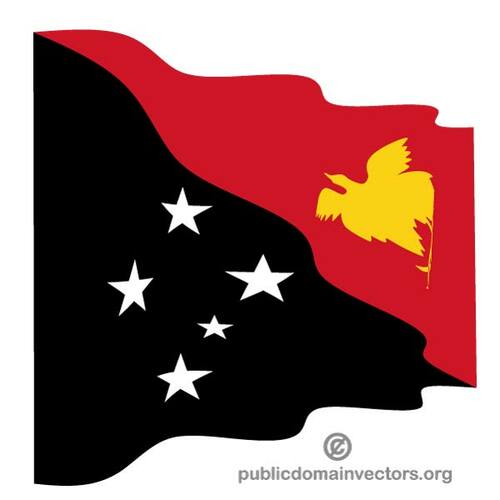 Golvende vlag van Papoea-Nieuw-Guinea