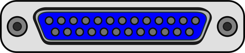 Parallel DB25 Computer Stecker Vektor-illustration