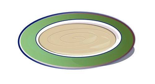 Hummus på en plate vektorgrafikk utklipp