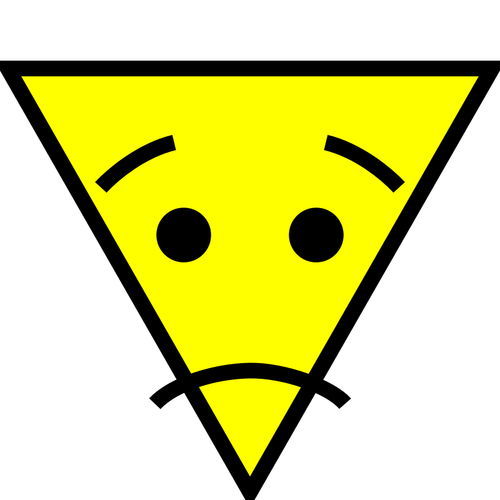 Immagine vettoriale triangolo confuso faccia icona