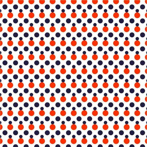 Pattern with red and blue dots