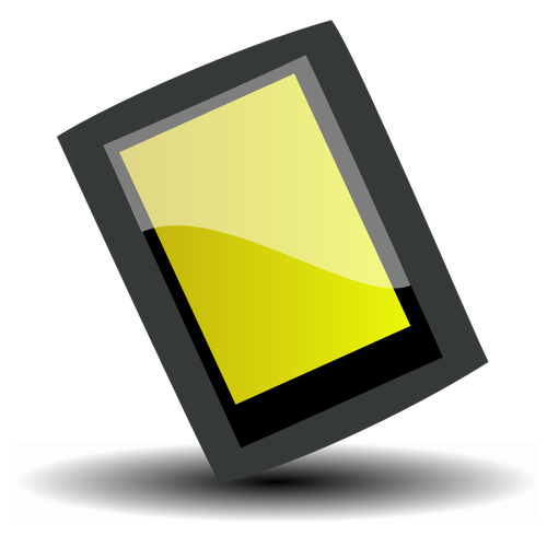Immagine di vettore di dispositivo PDA inclinato lucido nero